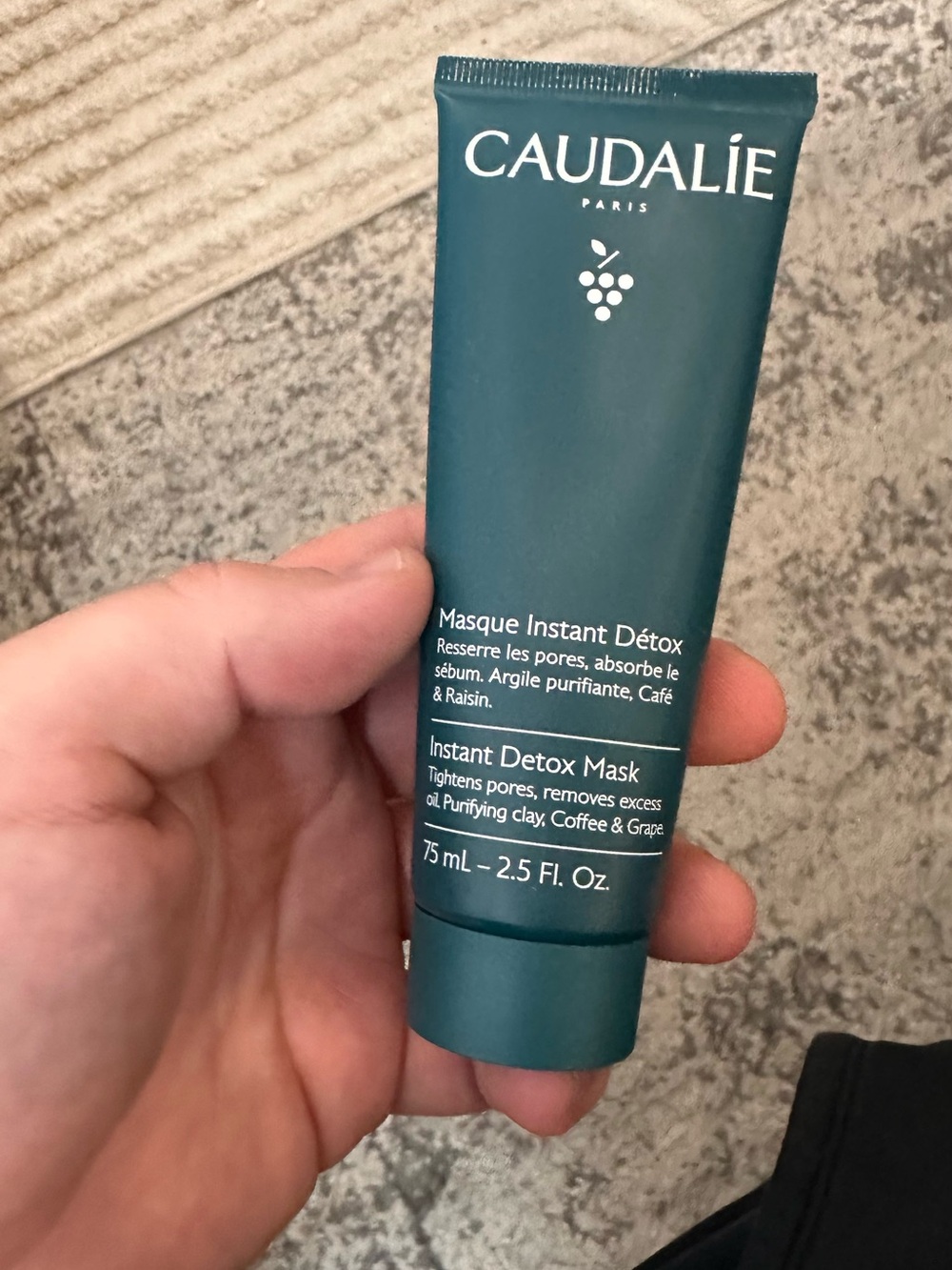 Caudalie Instant Detox Mask — Deep Teal Tube